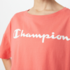 Champion T-shirt rosè logo esteso frontale 113870