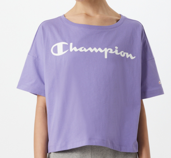 Champion T-shirt sambuco logo esteso frontale 113870